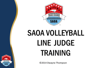 SAOA Line Judge Training PPT