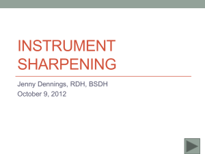 Instrument Sharpening without video