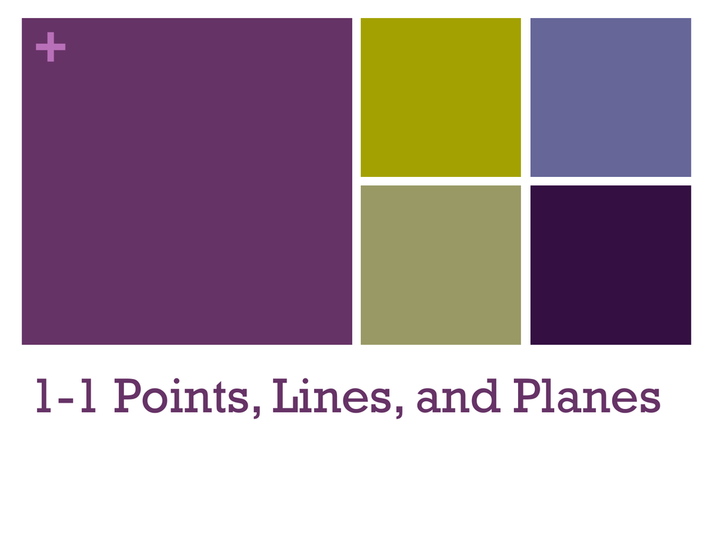 1 1 Points Lines And Planes