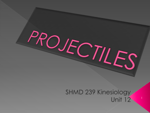 Unit 11 Projectiles - Unizulu SHMD 239 Unizulu SHMD 239
