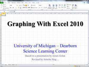 Graphing with Excel