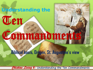 CL 6 Understanding the Ten Commandments…