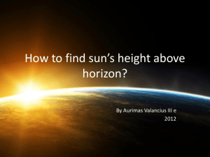 How to find sun height over horizon?