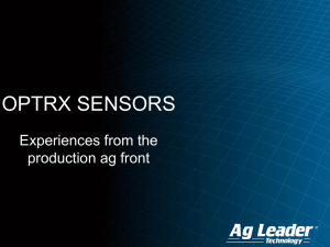 AgLeader Technology-Recent Experiences with AgLeader OptRx