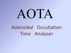 AOTA - Asteroid Occultation Updates
