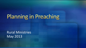Planning in preaching