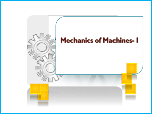 Sensitiveness of governors - Department of Mechanical Engineering