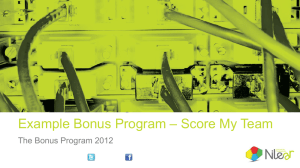 Example Bonus Program * Score My Team