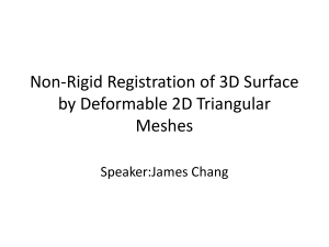 Non-Rigid Registration of 3D Surface by Deformable 2D Triangular