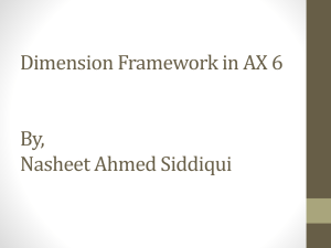 Presentation on Dimension Framework in AX 2012
