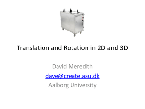 Translation and Rotation in 2D and 3D