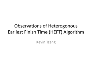 Analysis of Heterogonous Earliest Finish Time (HEFT) Algorithm