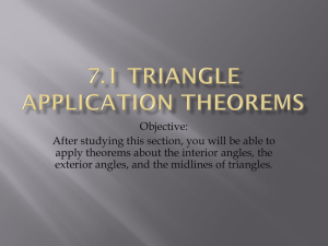 7.1 Triangle application theorems