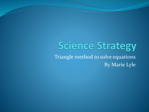 Formula Triangles Science Strategy