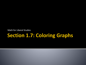 Section 1.7: Coloring Graphs