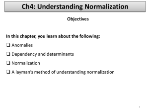Ch4: Understanding Normalization