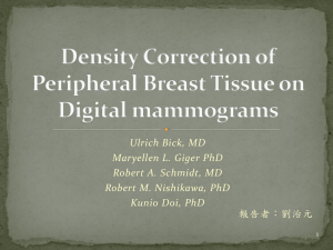 Density Correction of Peripheral Breast Tissue on Digital
