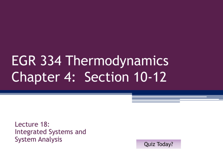 Lecture 18 Control Volumes System Analysis