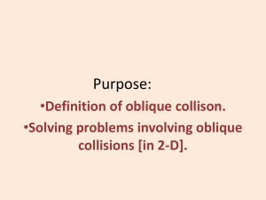 Collisions in 2 Dimensions