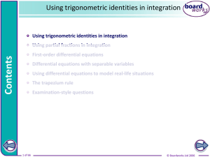 Using trigonometric identities in integration