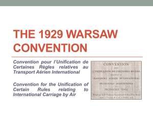 The 1929 Warsaw Convention