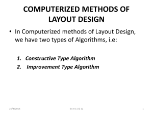 computerized methods of layout design (cont..)
