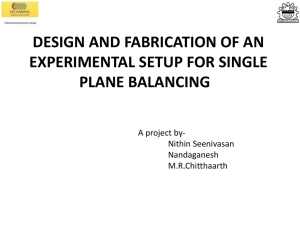 design and fabrication of an experimental setup for single plane