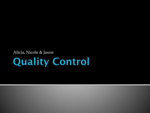 Quality Control - St. Norbert College Professional Home Pages