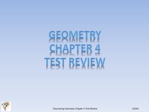 Geometry Chapter 4 Test review
