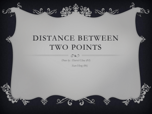 Distance Between two points