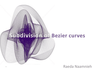 Subdivision of Bezier curves
