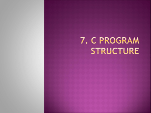 7. C program structure