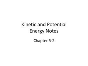 Potential Energy Notes