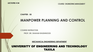 Manpower Planning And Control