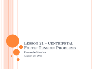 Lesson 21 – Centripetal Force