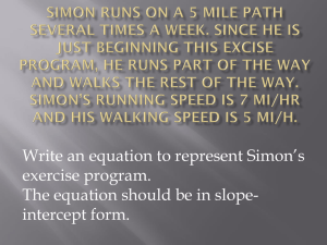 Simon runs on a 5 mile path several times a week