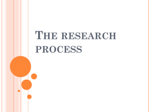 The research process