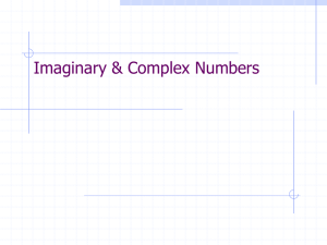 imaginary numbers - McEachern High School