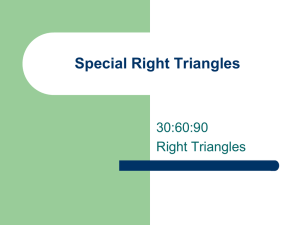 Special Right Triangles 30-60-90