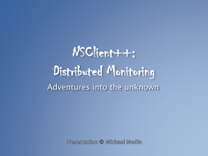 Distributed Monitoring