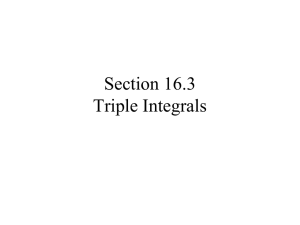 Section 16.3 Triple Integrals