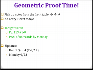 Geometry Proofs!