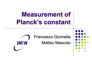 Measurement of Planck`s constant