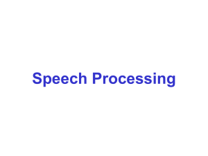 Speech Processing