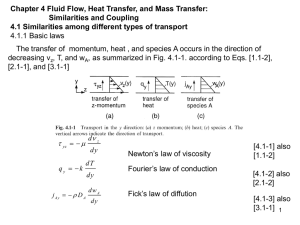 4.1.5 Overall Balance Equations