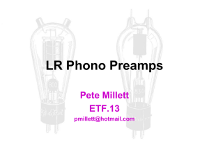 PPT - Pete Millett`s DIY Audio pages