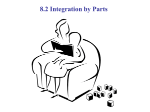 8.2 Integration by Parts