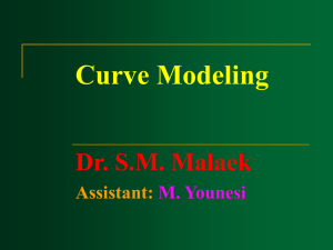 Curve Modeling Dr. SM Malaek Assistant: M. Younesi Parametric