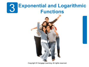 3.5 Exponential and Logarithmic Models