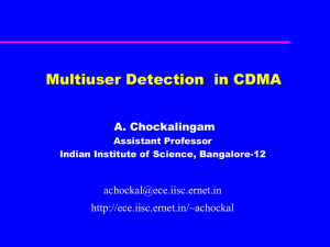Multiuser detection in CDMA systems